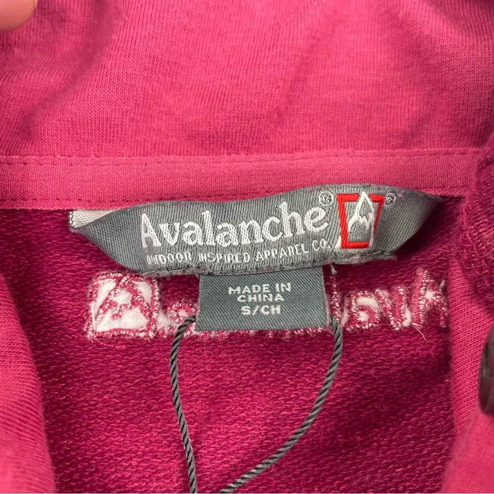 Avalanche Sweatshirt Womens Small Pink Two Tone 1/4 Button Pullover Jacket - Picture 4 of 9